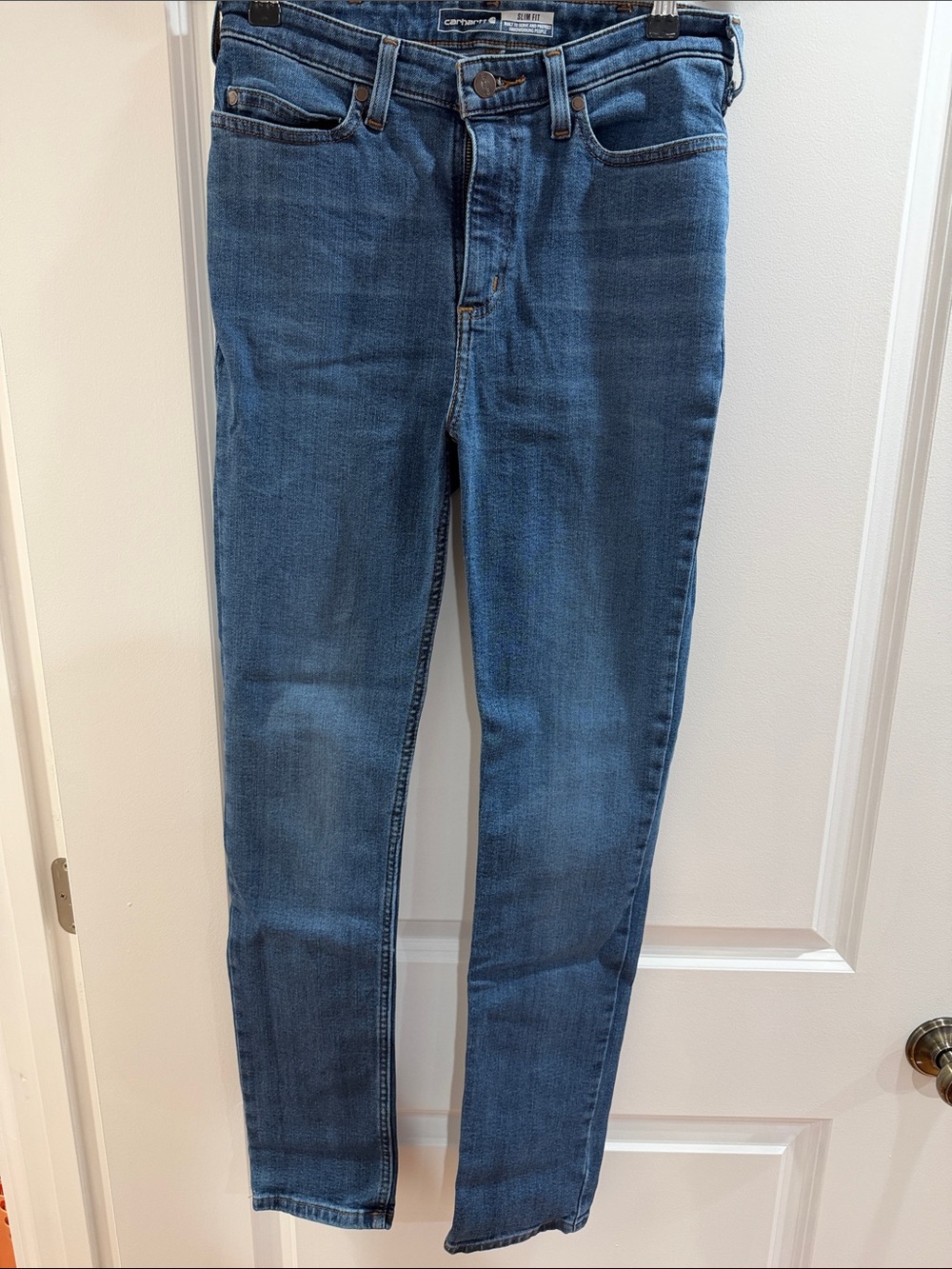 Carhartt Women’s Dark Blue Slim Fit Jeans (Size 6 Tall)